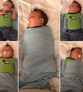snoo swaddle around neck